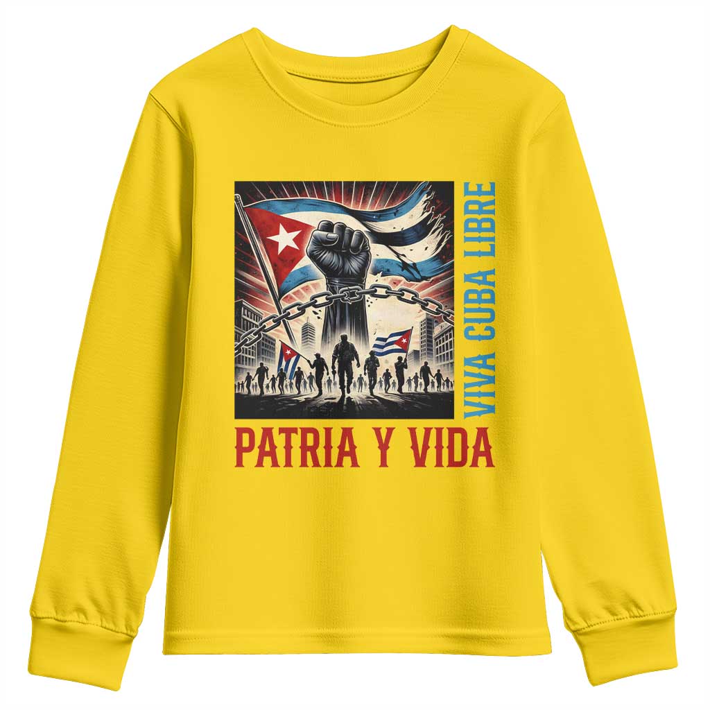 Cuban American Pride Youth Sweatshirt Viva Cuba Libre Supporter