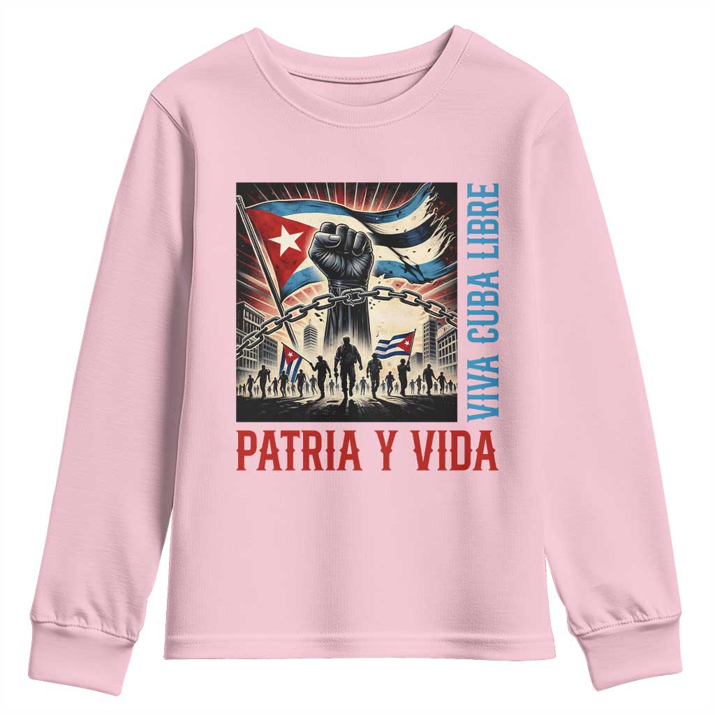 Cuban American Pride Youth Sweatshirt Viva Cuba Libre Supporter