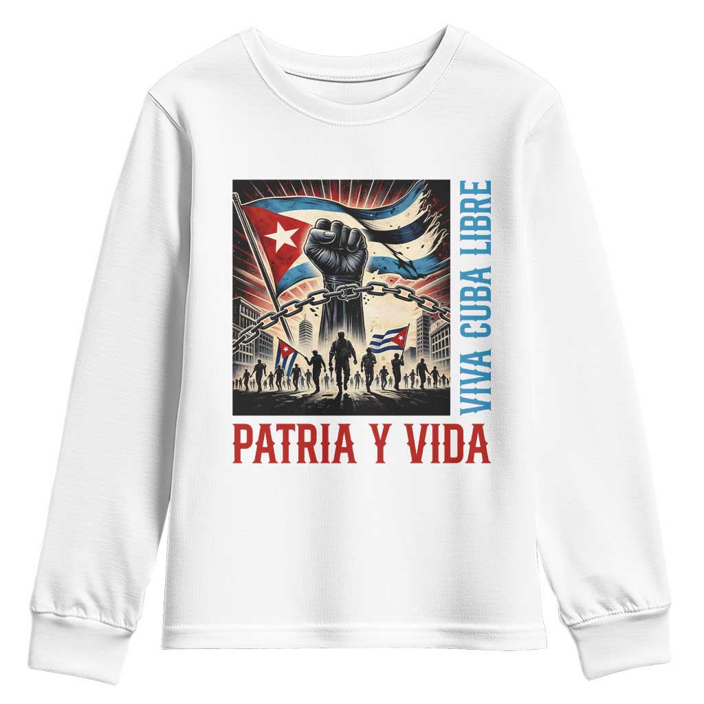 Cuban American Pride Youth Sweatshirt Viva Cuba Libre Supporter