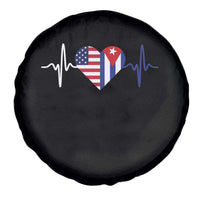 Heartbeat Cuba USA Spare Tire Cover Cuban American Pride