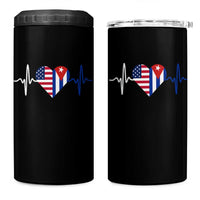 Heartbeat Cuba USA 4 in 1 Can Cooler Tumbler Cuban American Pride