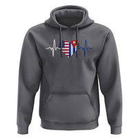 Heartbeat Cuba USA Hoodie Cuban American Pride