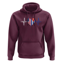 Heartbeat Cuba USA Hoodie Cuban American Pride