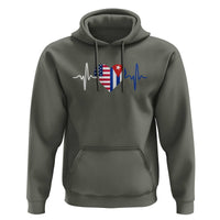 Heartbeat Cuba USA Hoodie Cuban American Pride
