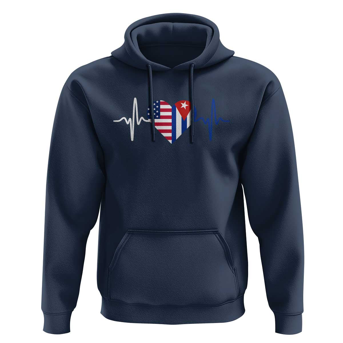 Heartbeat Cuba USA Hoodie Cuban American Pride