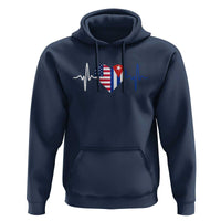 Heartbeat Cuba USA Hoodie Cuban American Pride