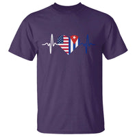 Heartbeat Cuba USA T Shirt Cuban American Pride