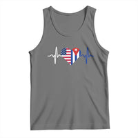 Heartbeat Cuba USA Tank Top Cuban American Pride
