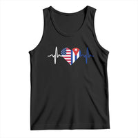 Heartbeat Cuba USA Tank Top Cuban American Pride