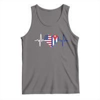 Heartbeat Cuba USA Tank Top Cuban American Pride