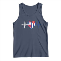 Heartbeat Cuba USA Tank Top Cuban American Pride