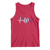 Heartbeat Cuba USA Tank Top Cuban American Pride