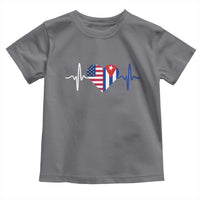 Heartbeat Cuba USA Toddler T Shirt Cuban American Pride