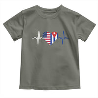 Heartbeat Cuba USA Toddler T Shirt Cuban American Pride