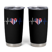 Heartbeat Cuba USA Tumbler Cup Cuban American Pride
