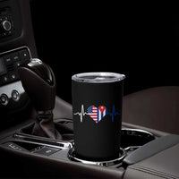 Heartbeat Cuba USA Tumbler Cup Cuban American Pride