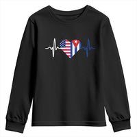 Heartbeat Cuba USA Youth Sweatshirt Cuban American Pride