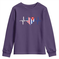 Heartbeat Cuba USA Youth Sweatshirt Cuban American Pride