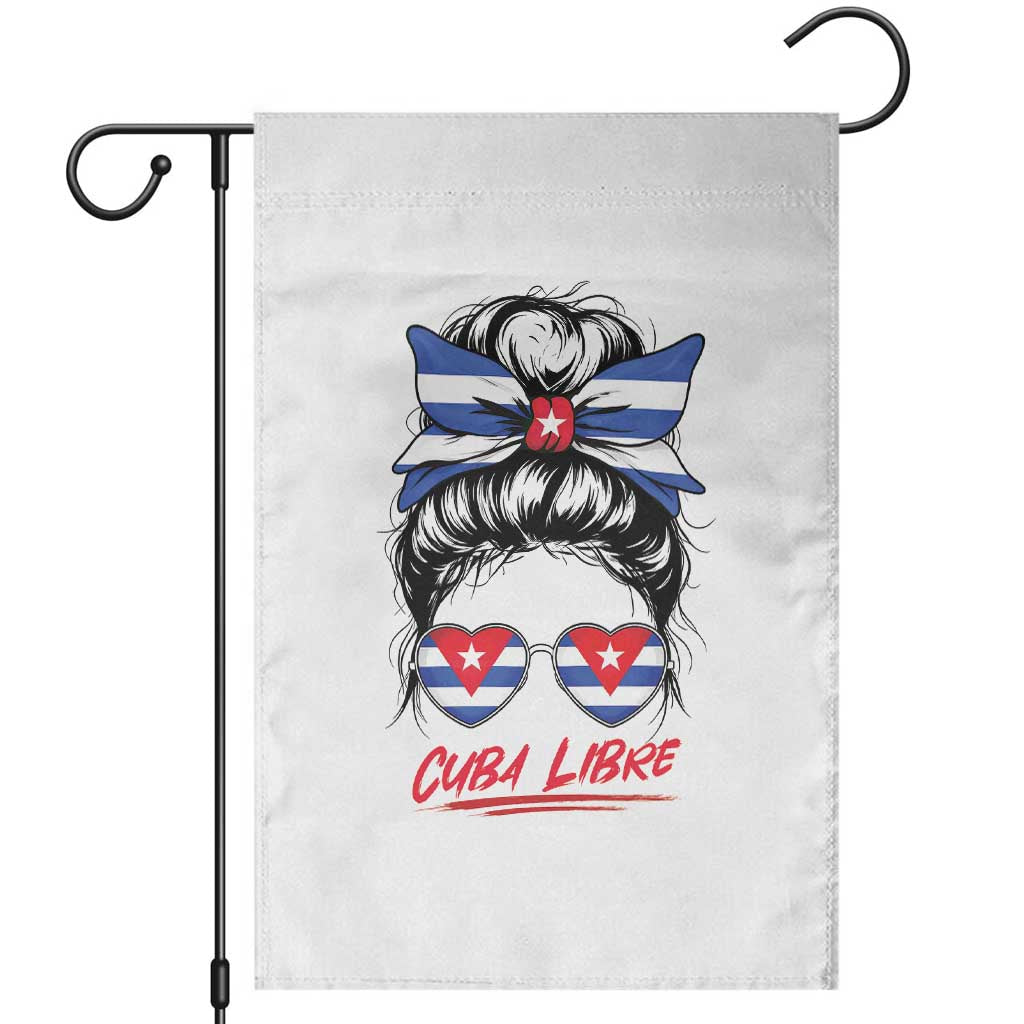 Cuba Libre Garden Flag Messy Bun Cuban Woman Sunglasses