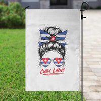 Cuba Libre Garden Flag Messy Bun Cuban Woman Sunglasses
