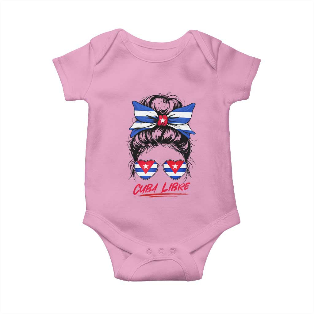 Cuba Libre Baby Onesie Messy Bun Cuban Woman Sunglasses