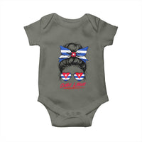 Cuba Libre Baby Onesie Messy Bun Cuban Woman Sunglasses