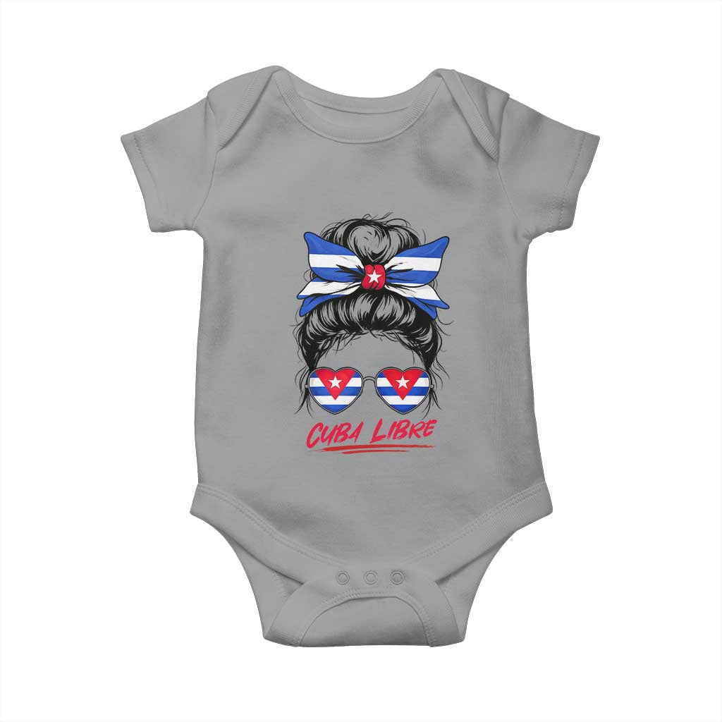Cuba Libre Baby Onesie Messy Bun Cuban Woman Sunglasses