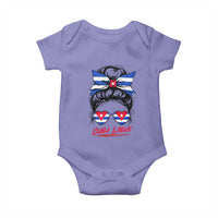Cuba Libre Baby Onesie Messy Bun Cuban Woman Sunglasses