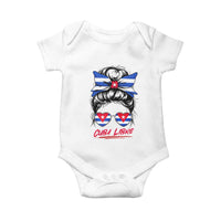 Cuba Libre Baby Onesie Messy Bun Cuban Woman Sunglasses