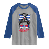 Cuba Libre Raglan Shirt Messy Bun Cuban Woman Sunglasses
