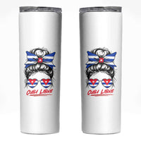 Cuba Libre Skinny Tumbler Messy Bun Cuban Woman Sunglasses