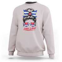 Cuba Libre Sweatshirt Messy Bun Cuban Woman Sunglasses