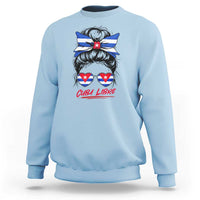 Cuba Libre Sweatshirt Messy Bun Cuban Woman Sunglasses