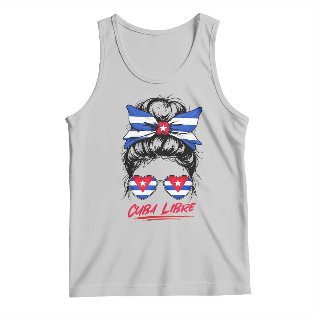 Cuba Libre Tank Top Messy Bun Cuban Woman Sunglasses