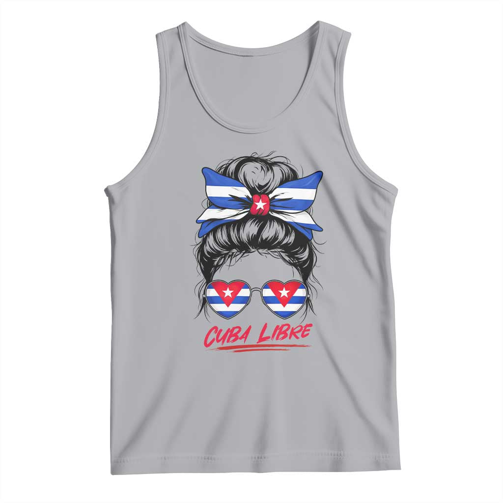 Cuba Libre Tank Top Messy Bun Cuban Woman Sunglasses