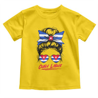 Cuba Libre Toddler T Shirt Messy Bun Cuban Woman Sunglasses