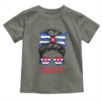 Cuba Libre Toddler T Shirt Messy Bun Cuban Woman Sunglasses