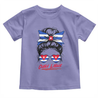 Cuba Libre Toddler T Shirt Messy Bun Cuban Woman Sunglasses
