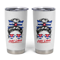 Cuba Libre Tumbler Cup Messy Bun Cuban Woman Sunglasses