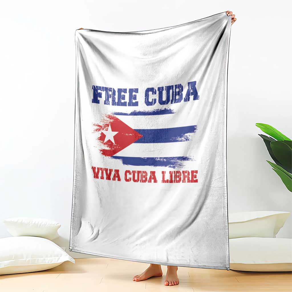 Cuban American Pride Throw Blanket Freedom For Cuba