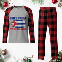 Cuban American Pride Plaid Pajama Set Freedom For Cuba