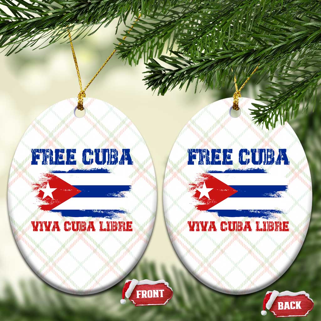 Cuban American Pride Ceramic Ornament Freedom For Cuba
