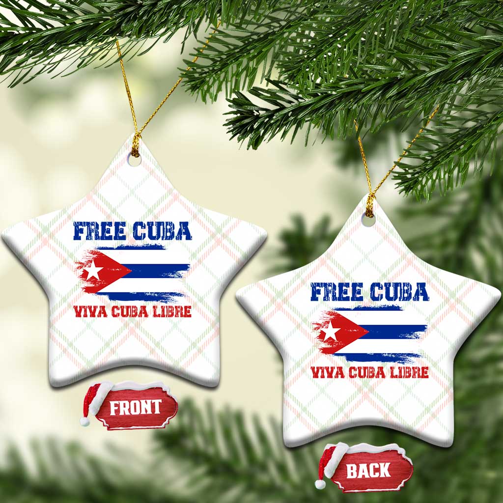 Cuban American Pride Ceramic Ornament Freedom For Cuba