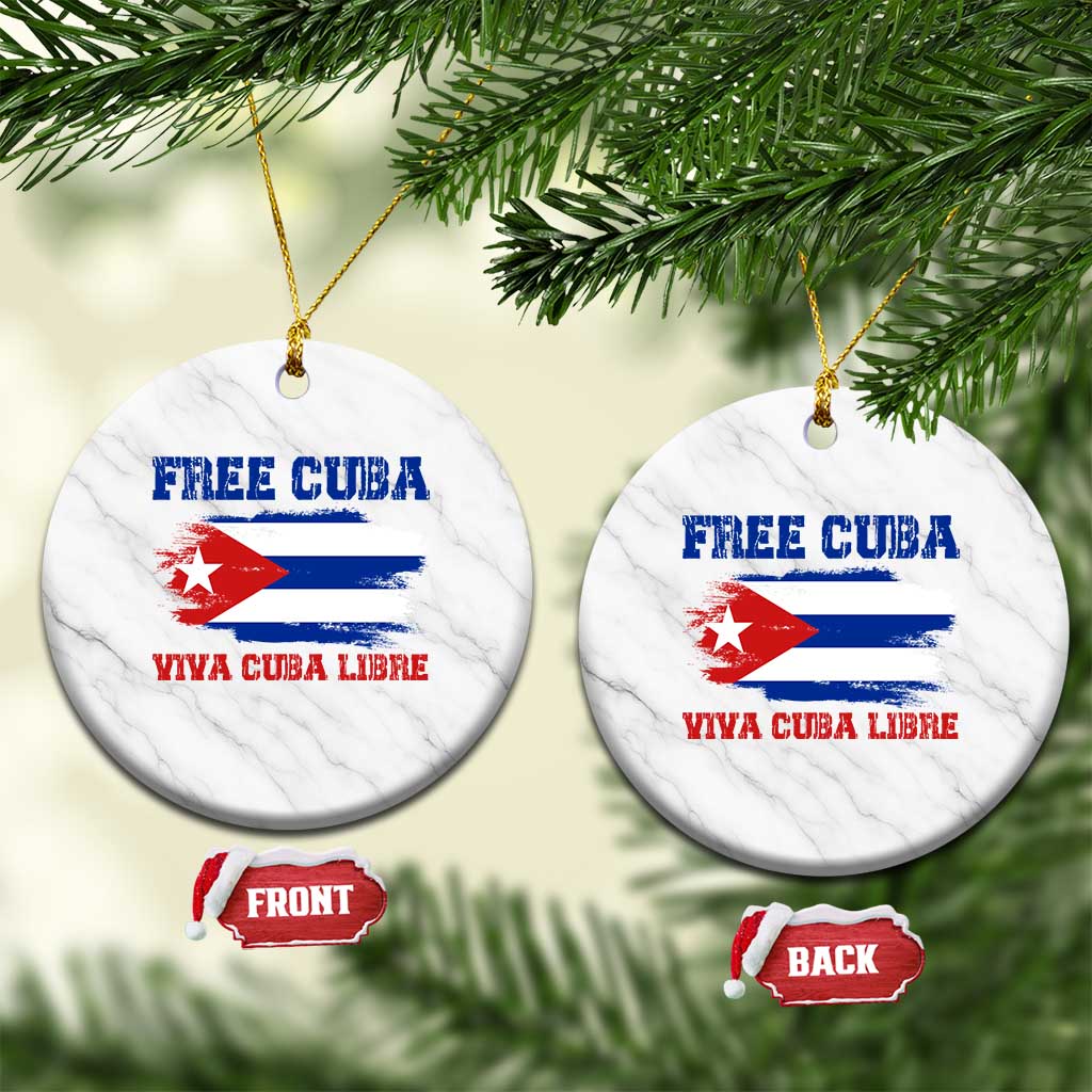 Cuban American Pride Ceramic Ornament Freedom For Cuba