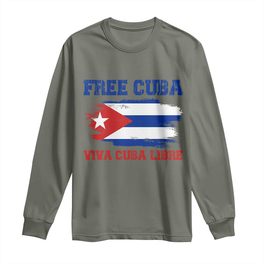 Cuban American Pride Long Sleeve Shirt Freedom For Cuba