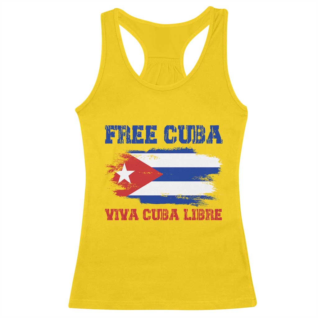 Cuban American Pride Racerback Tank Top Freedom For Cuba