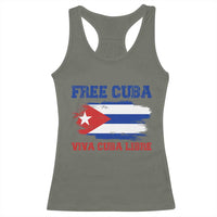 Cuban American Pride Racerback Tank Top Freedom For Cuba