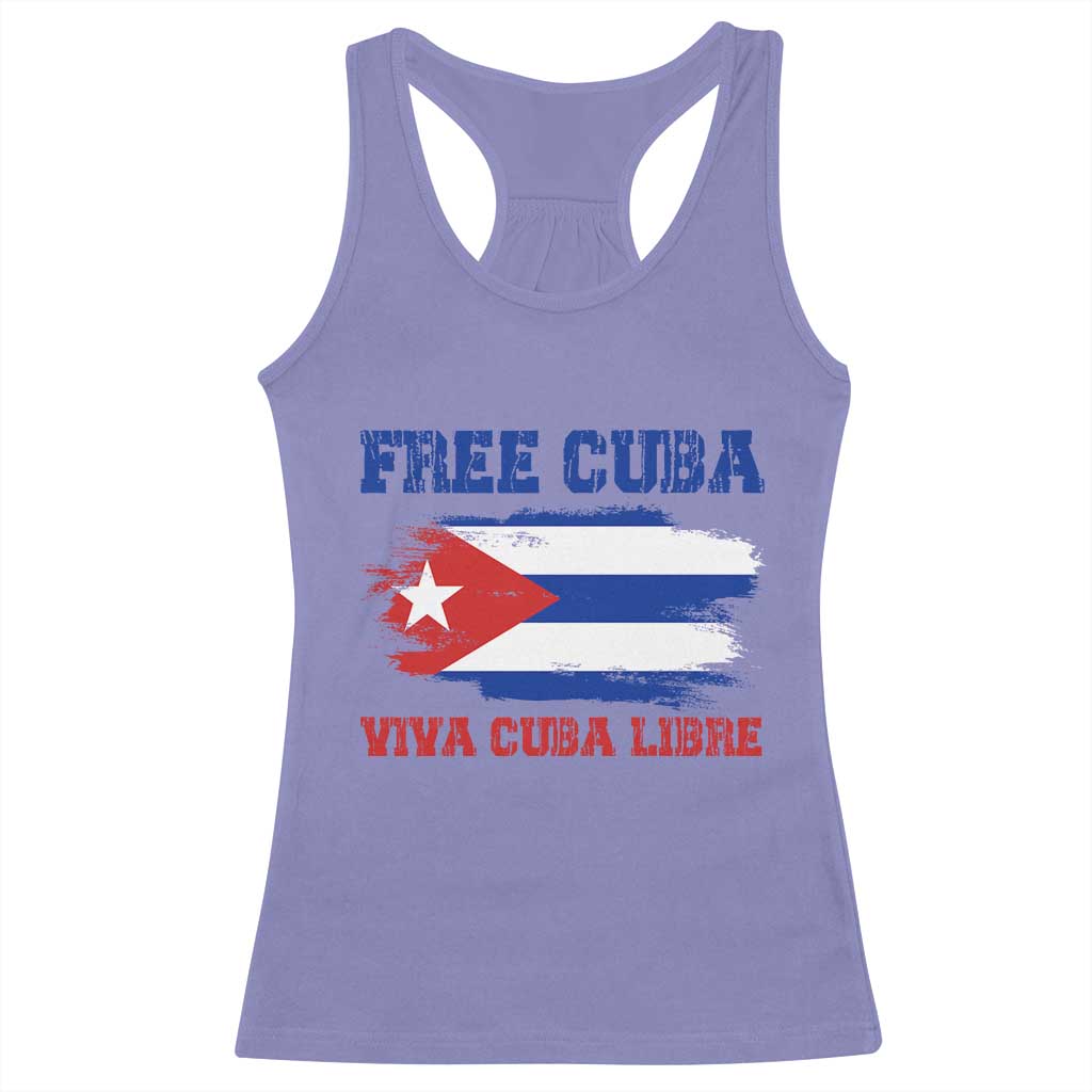 Cuban American Pride Racerback Tank Top Freedom For Cuba