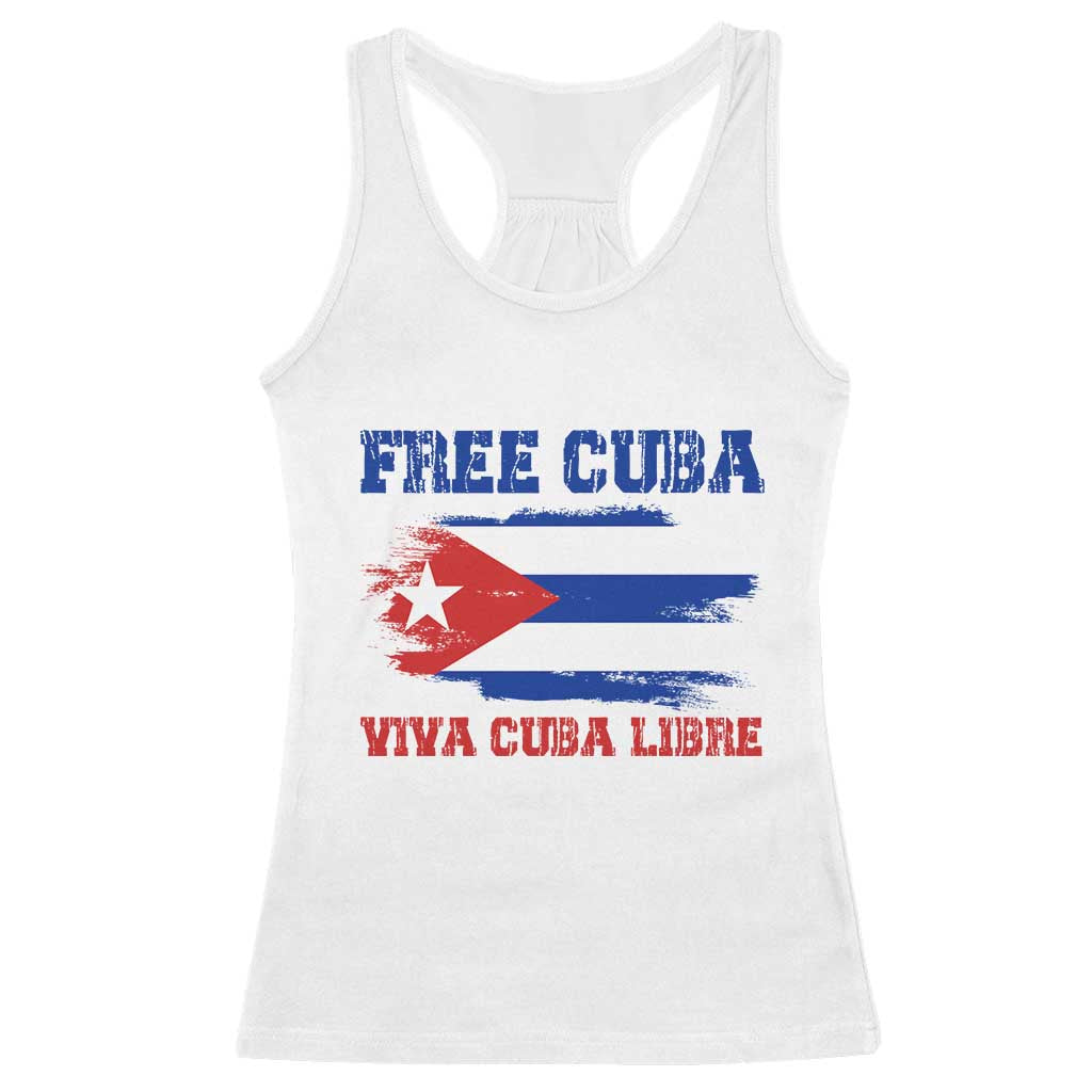Cuban American Pride Racerback Tank Top Freedom For Cuba