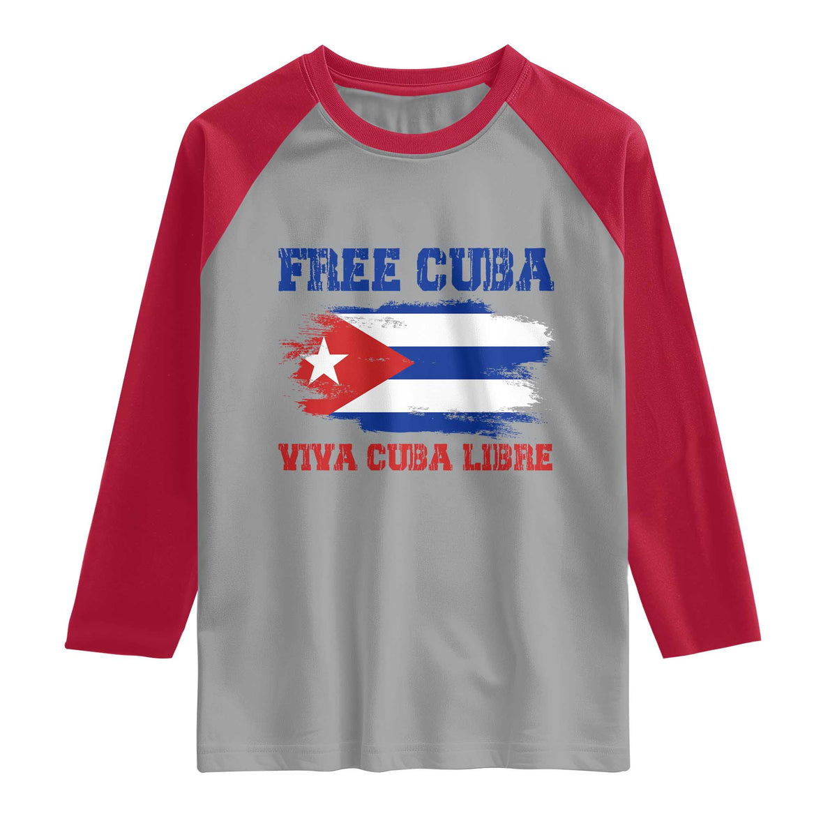 Cuban American Pride Raglan Shirt Freedom For Cuba
